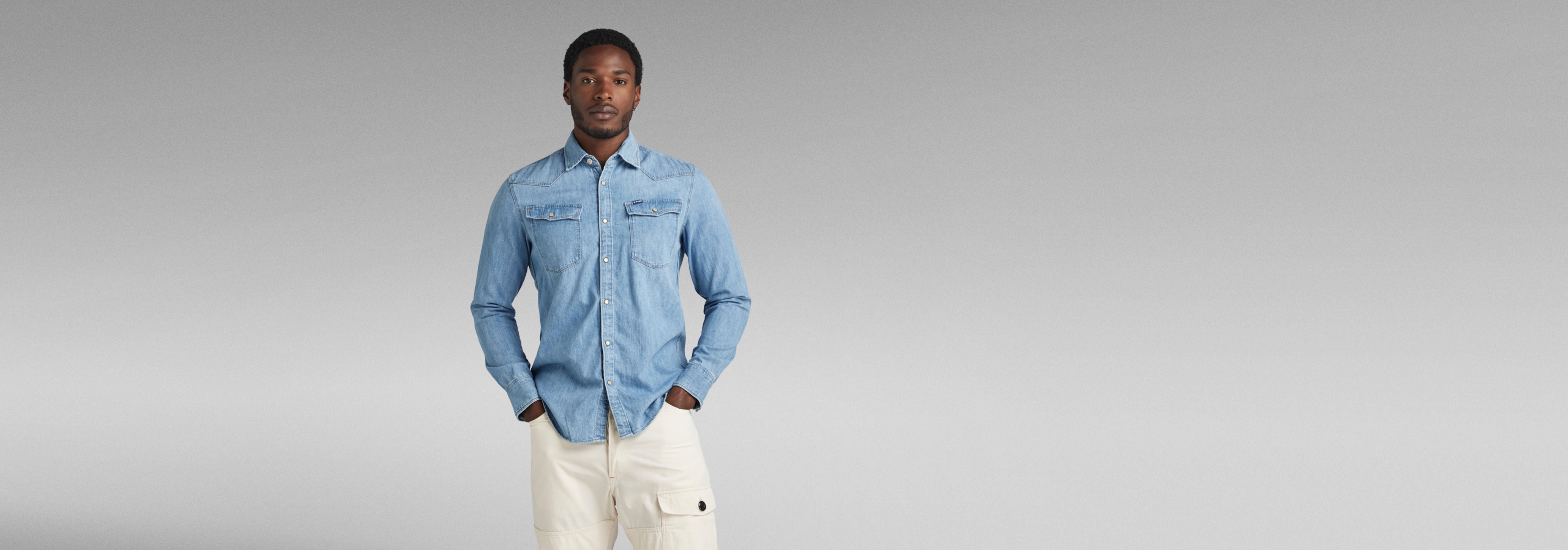 Star 3301 Slim Fit Camisa Vaquera G Star Hombre Camisa Unisex 3301