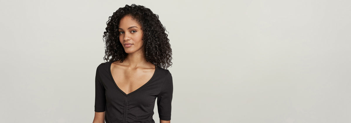 Camiseta Adjustable Front Slim V-Neck