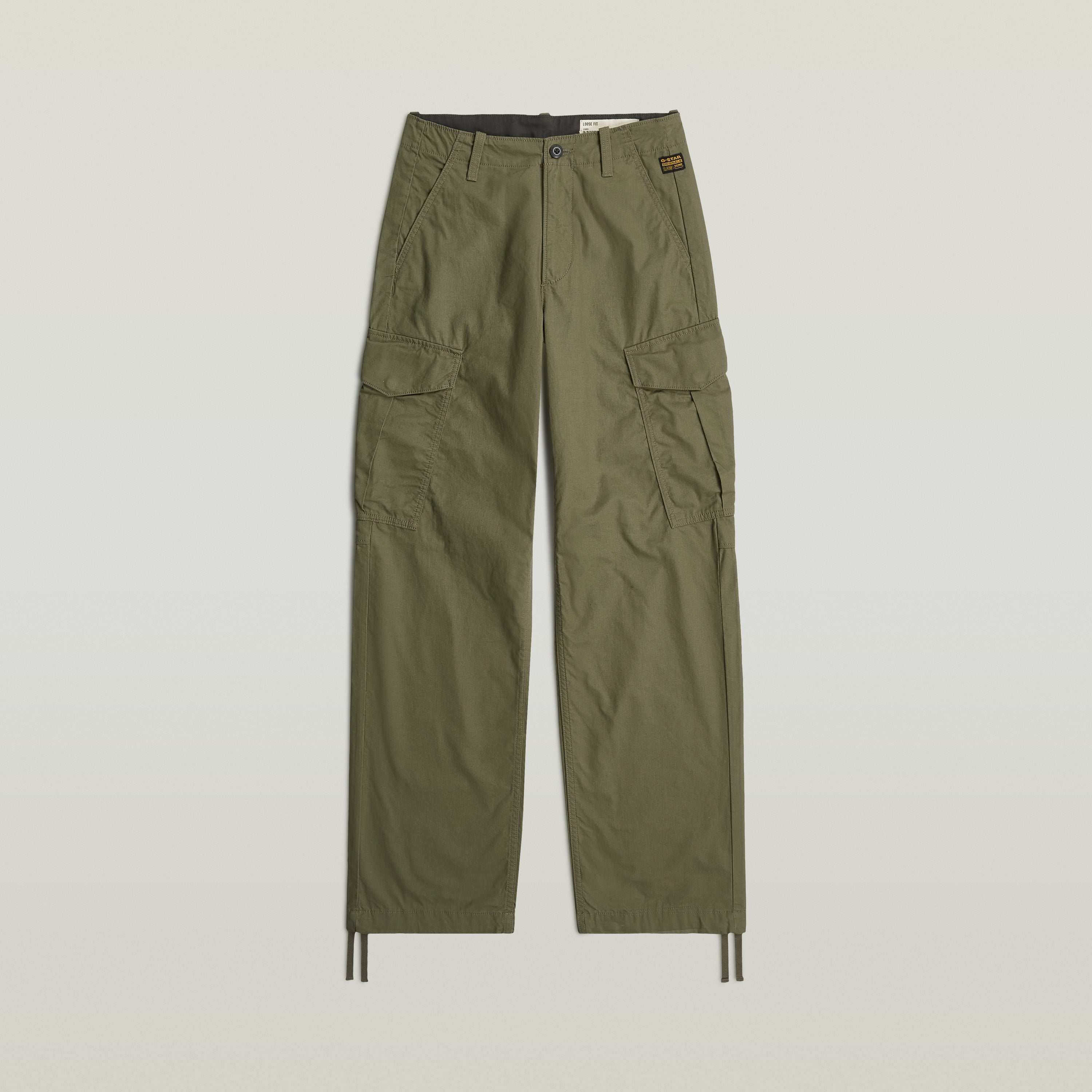 Holt Cargo Pants in olive green, featuring multiple pockets and a loose fit, perfect for versatile style and functionality. Loose fit cargo pants.
