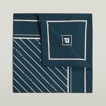 Geometric bandana scarf with a stylish geometric design and clean edges for a polished look.