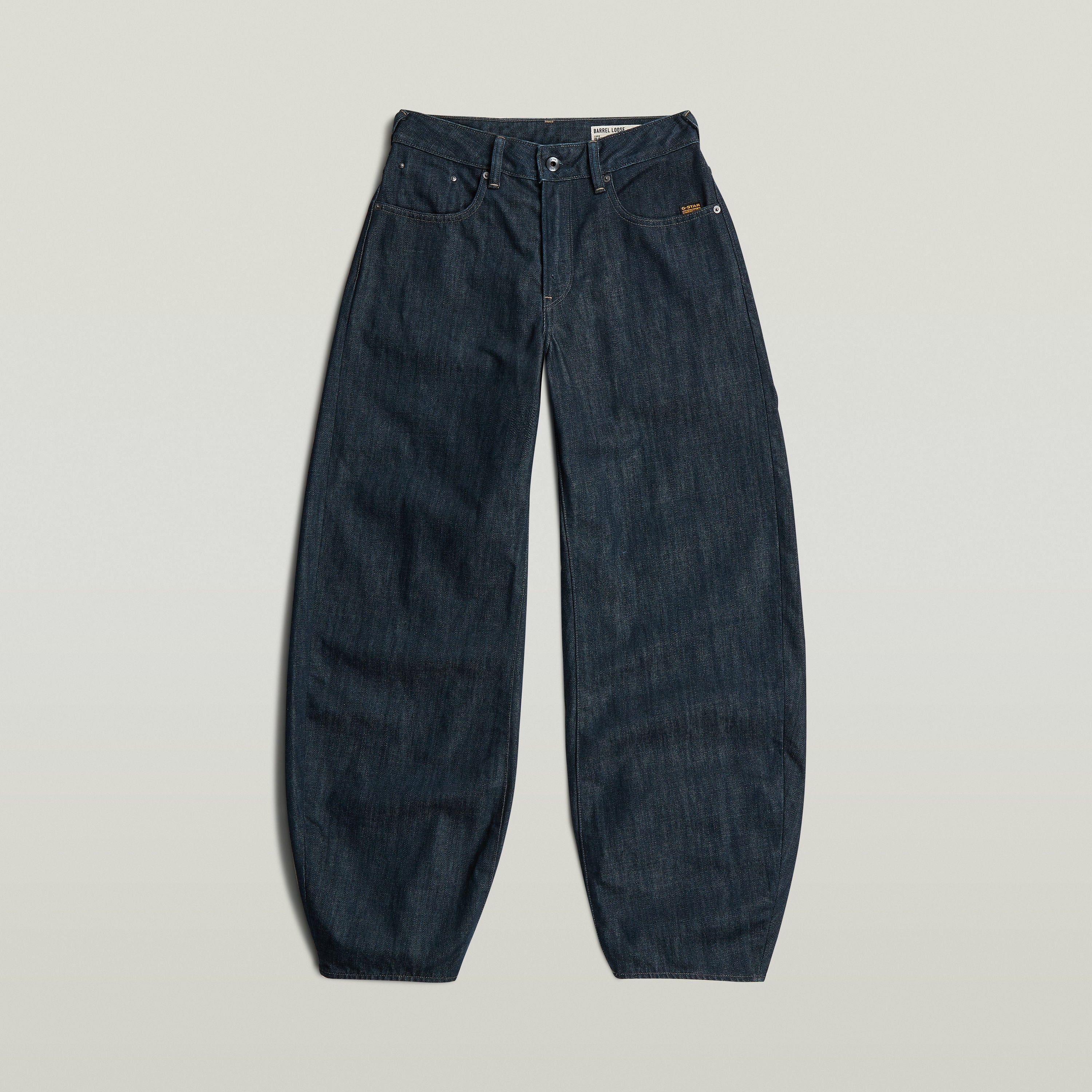 Barrel 3D Loose Jeans en denim greencast, con corte holgado y diseño técnico en 3D.