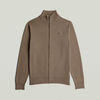 Core Refined Full Zip Knit, regular fit, full zipper closure, high collar, crafted in a soft durable blend.