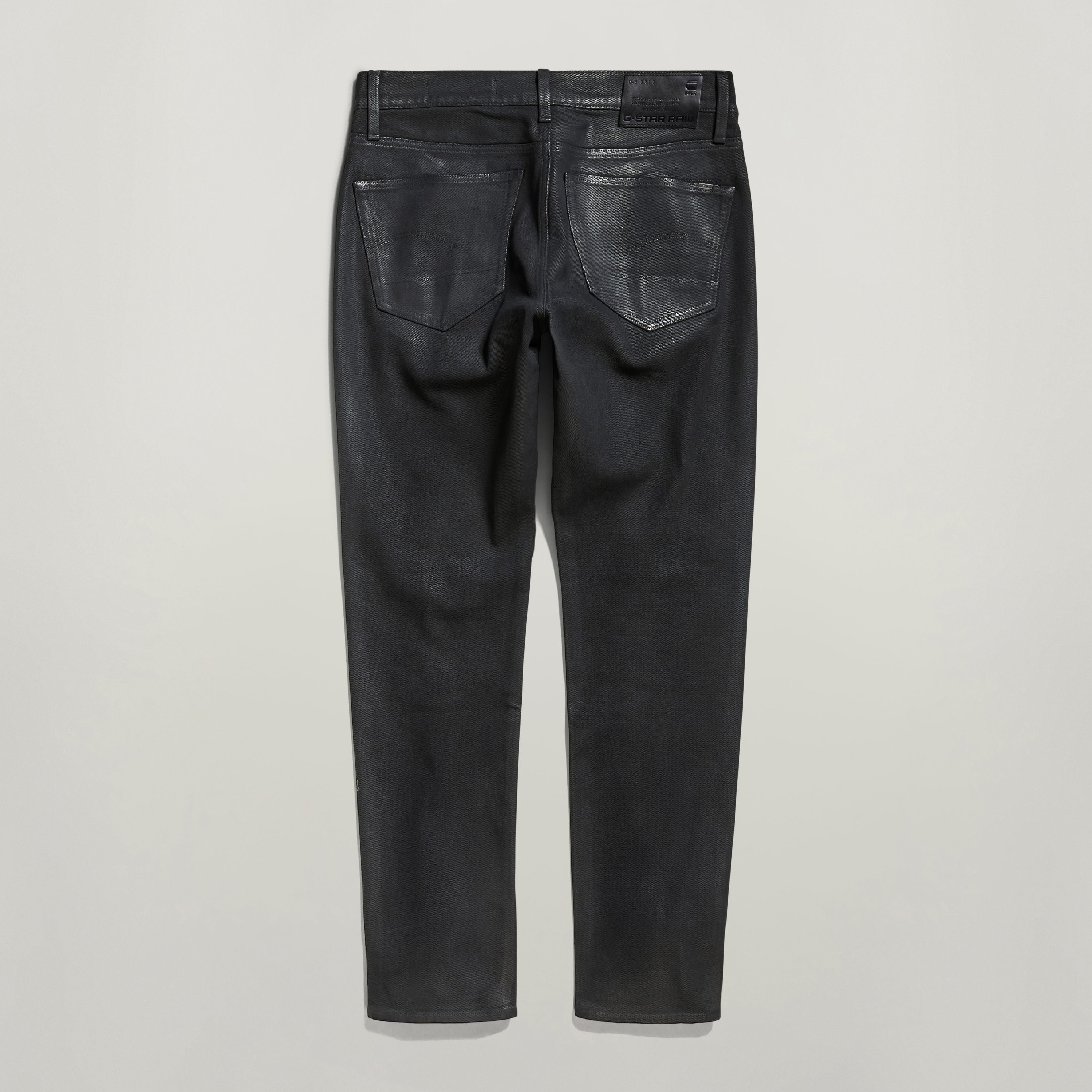G-Star 3301 slim jeans view from the back showcasing their five-pocket design and sleek fit.