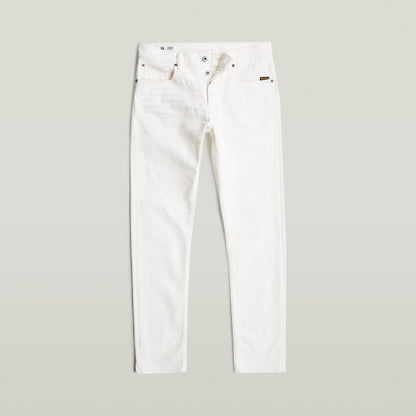 G-Star 3301 Slim jeans en denim blanco con cinco bolsillos y etiqueta G-Star RAW