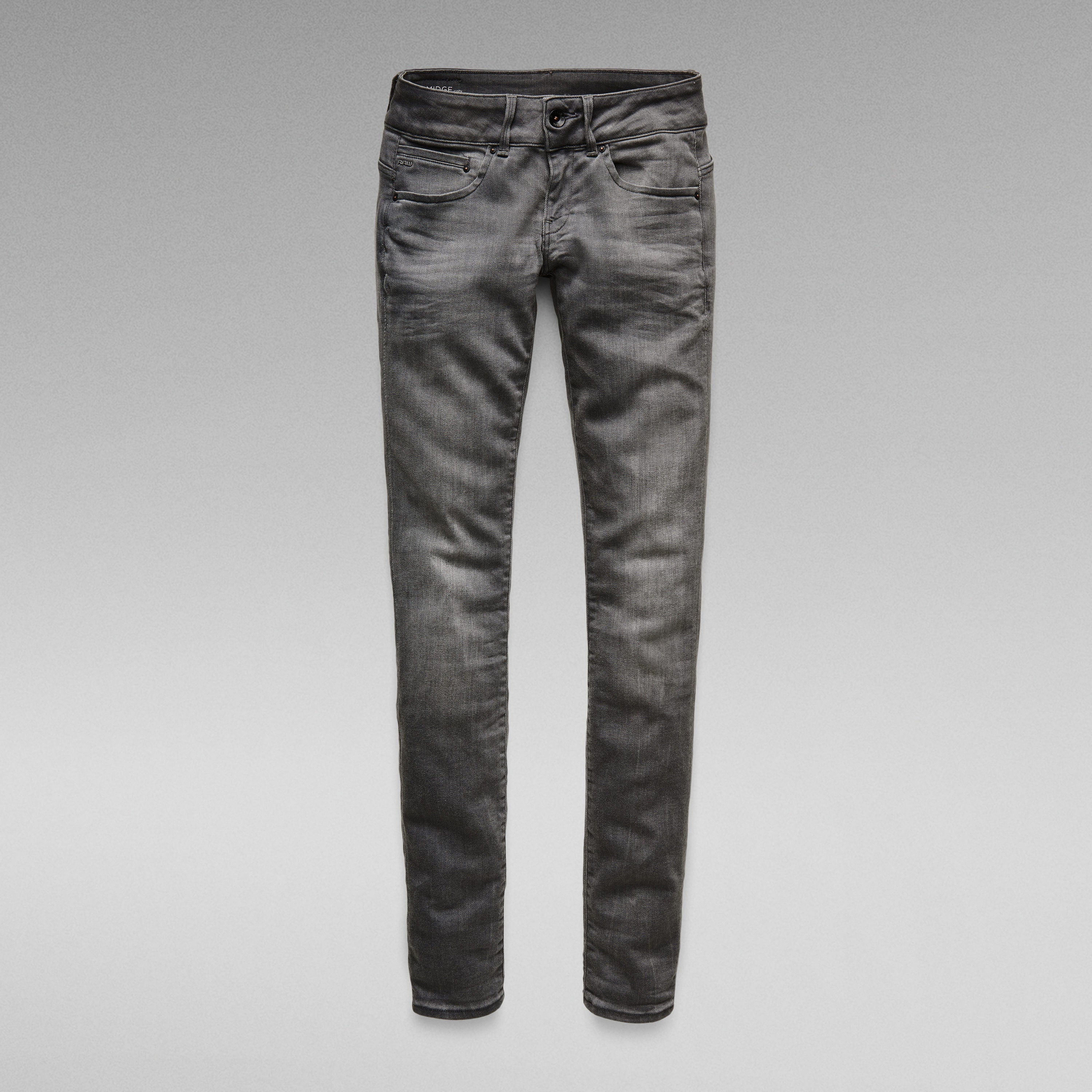 Midge Cody mid skinny jeans in grey denim with a mid waist and fitted design.