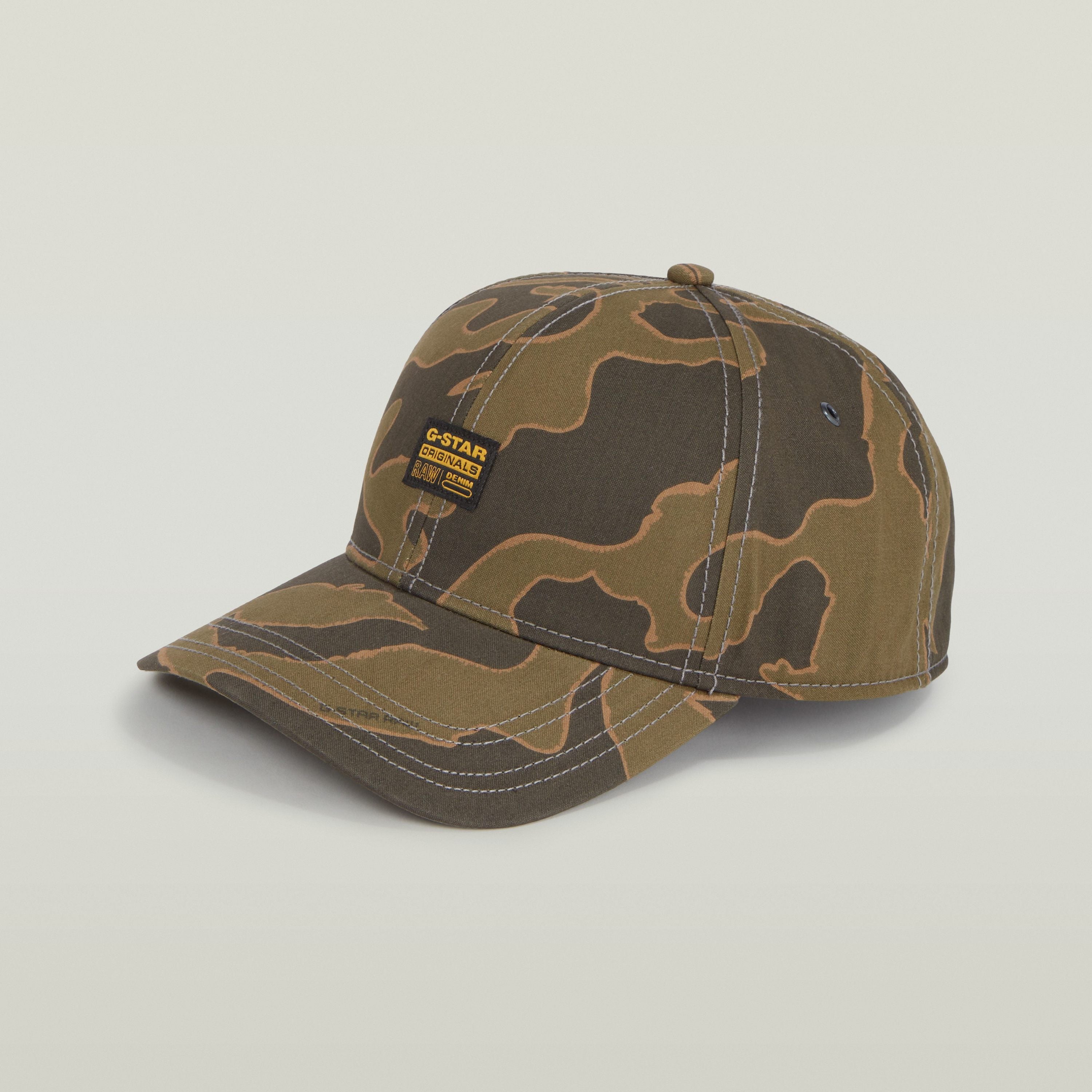 Gorra Originals Baseball con parche tejido en diseño de camuflaje y ajuste trasero.