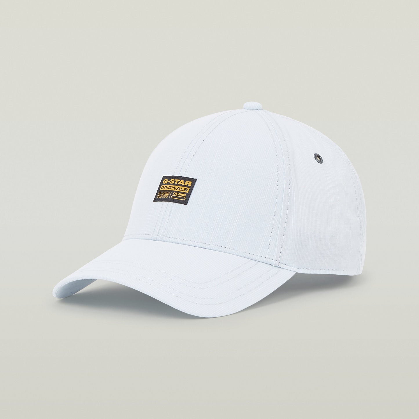 Gorra Originals Baseball ajustable de G-STAR con visera curvada y etiqueta tejida, color blanco.