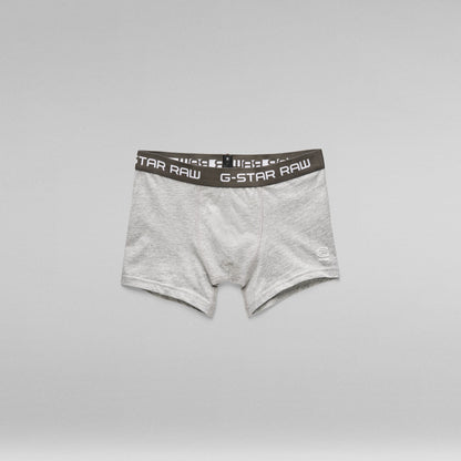 Bóxer clásico G Star en color gris con cinturilla con el logo G-Star RAW, parte del paquete de tres clásicos bóxers G Star.
