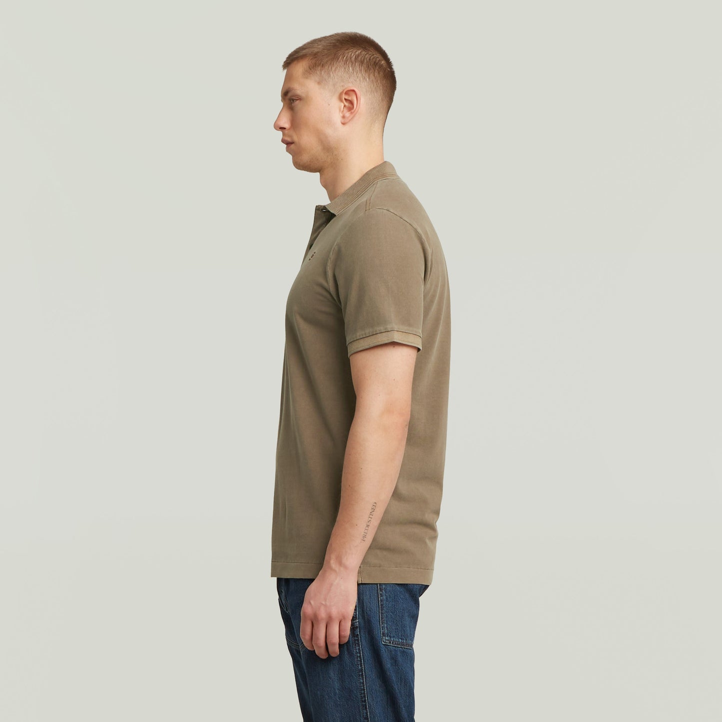 Polo Dunda Overdyed Slim marga corta