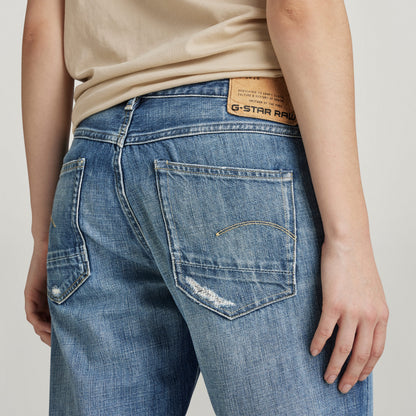 Kate Boyfriend jeans showcasing a relaxed fit with slightly tapered legs and iconic G-Star Raw label.