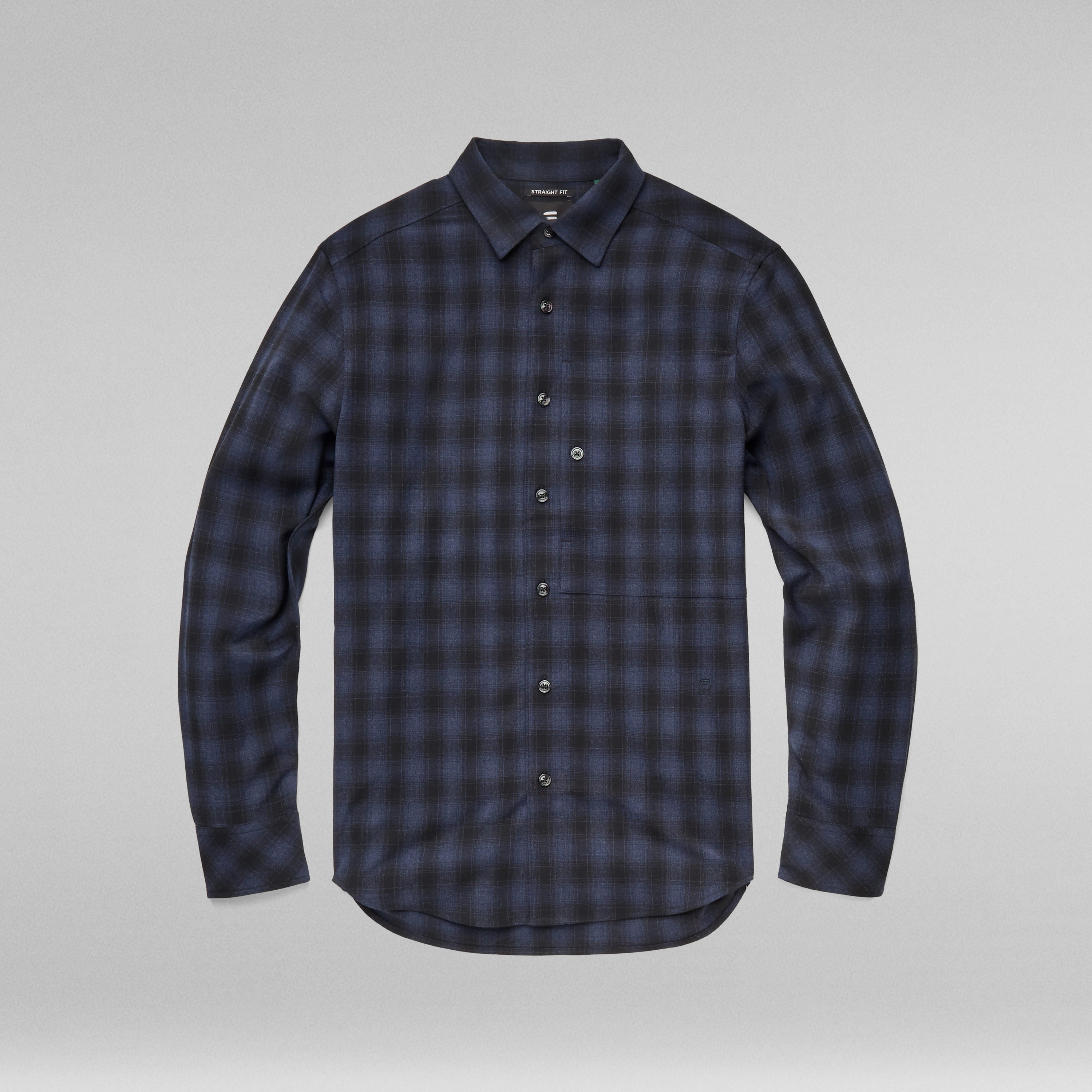 Camisa Slim G Star de corte ajustado, diseño con cuadros y cuello de camisa, 100% algodón.