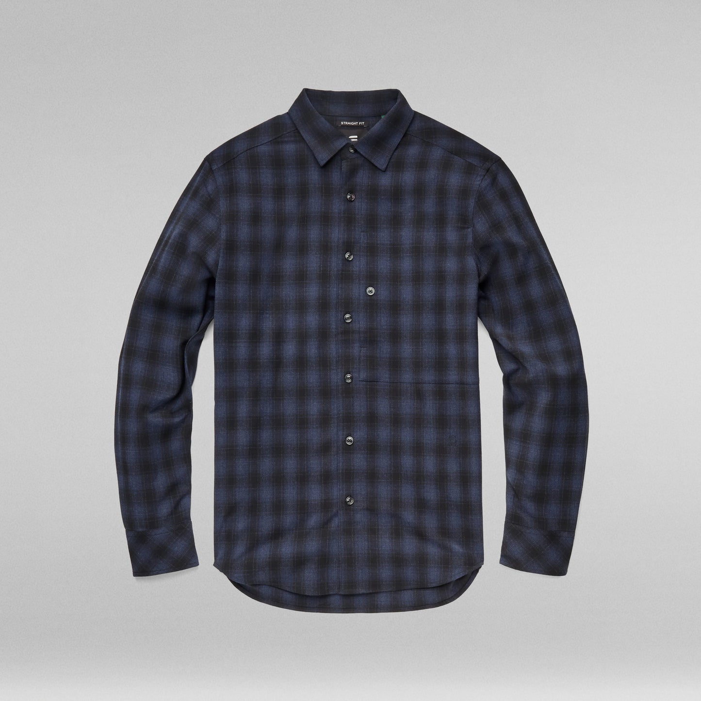 Camisa Slim G Star de corte ajustado, diseño con cuadros y cuello de camisa, 100% algodón.