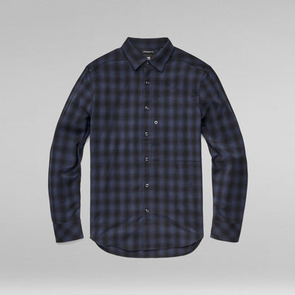 Camisa Slim G Star de corte ajustado, diseño con cuadros y cuello de camisa, 100% algodón.