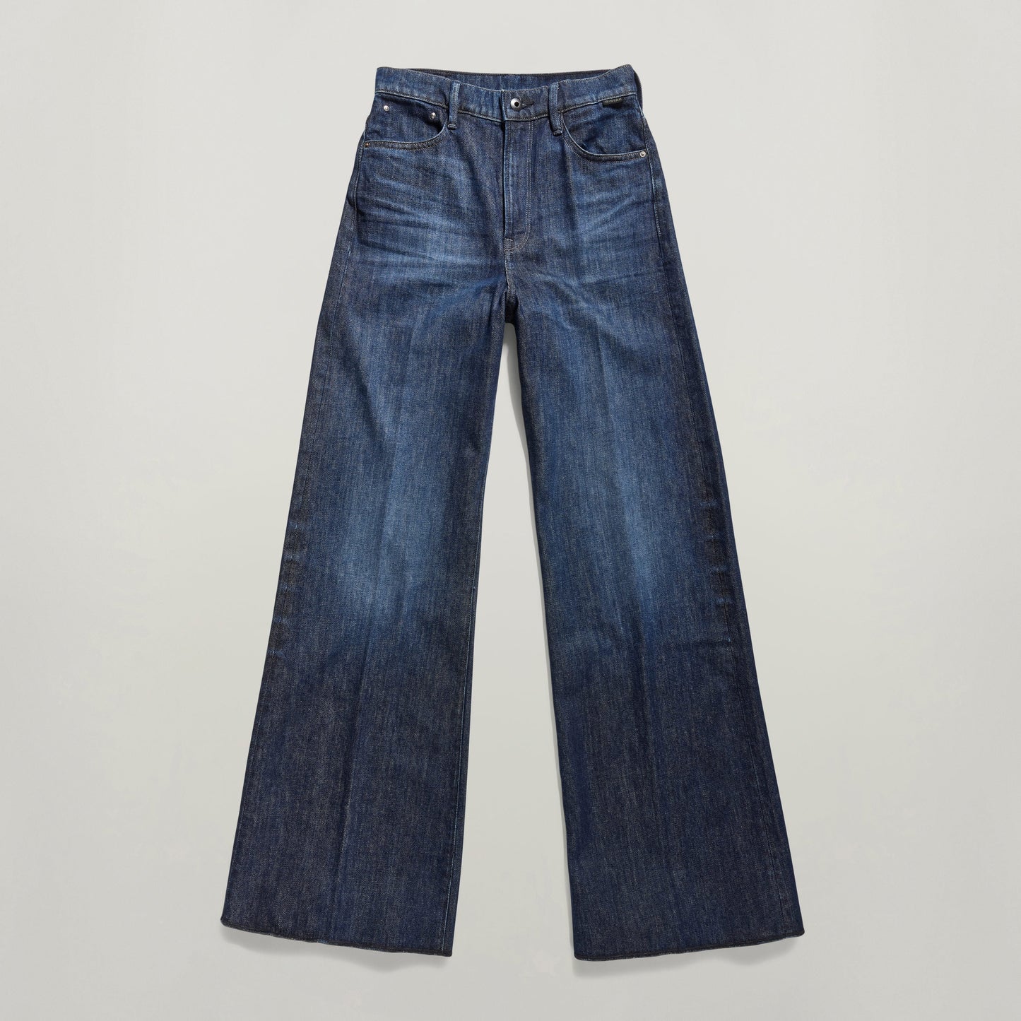 Jeans Deck Ultra High Wide Leg, ultra high wide leg jeans in dark denim with loose fit and five pockets.