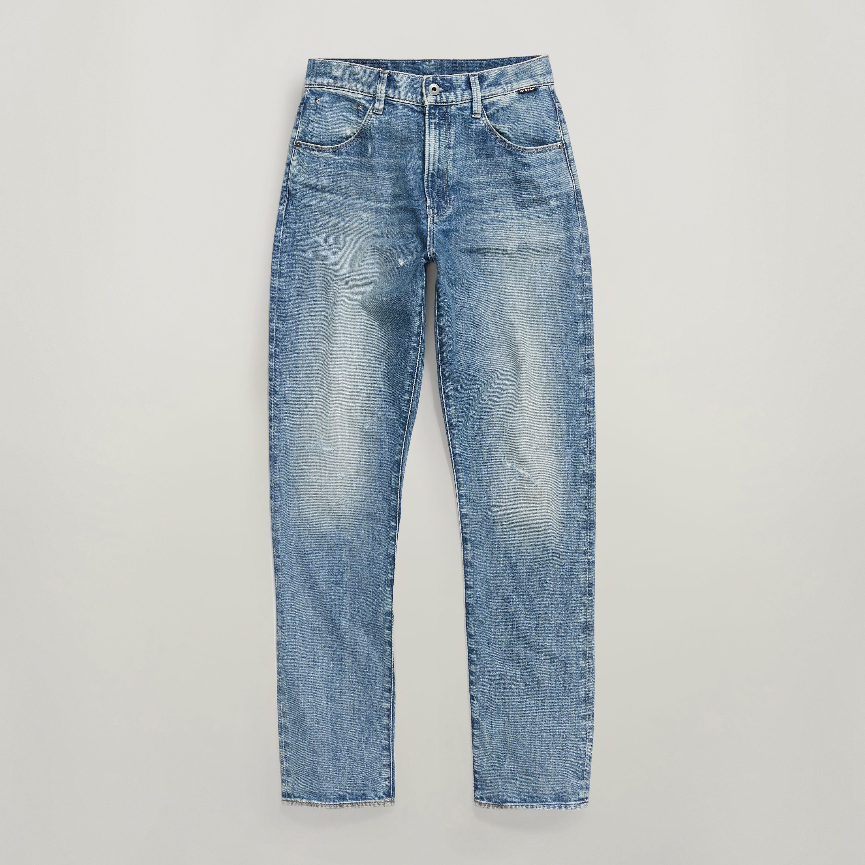 Jeans Virjinya Slim, high-waisted slim jeans in a light blue wash with a tailored fit, perfect for any occasion.