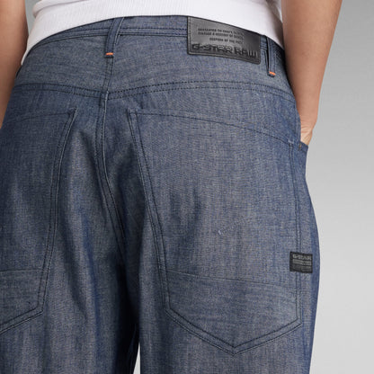 Arc 3D loose unisex jeans showing back pockets and waistband detail.