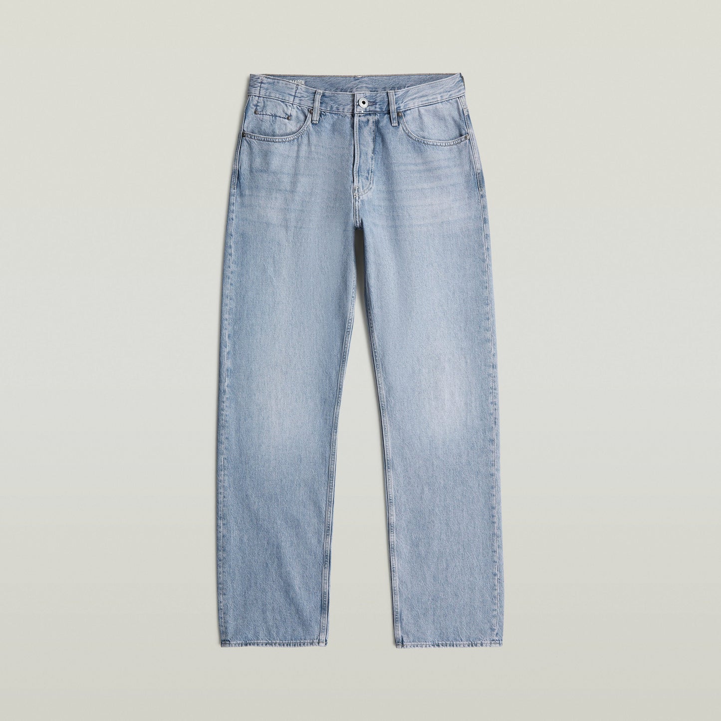 Jeans Dakota Regular Straight en denim claro, diseño auténtico con pernera recta y estilo relajado.
