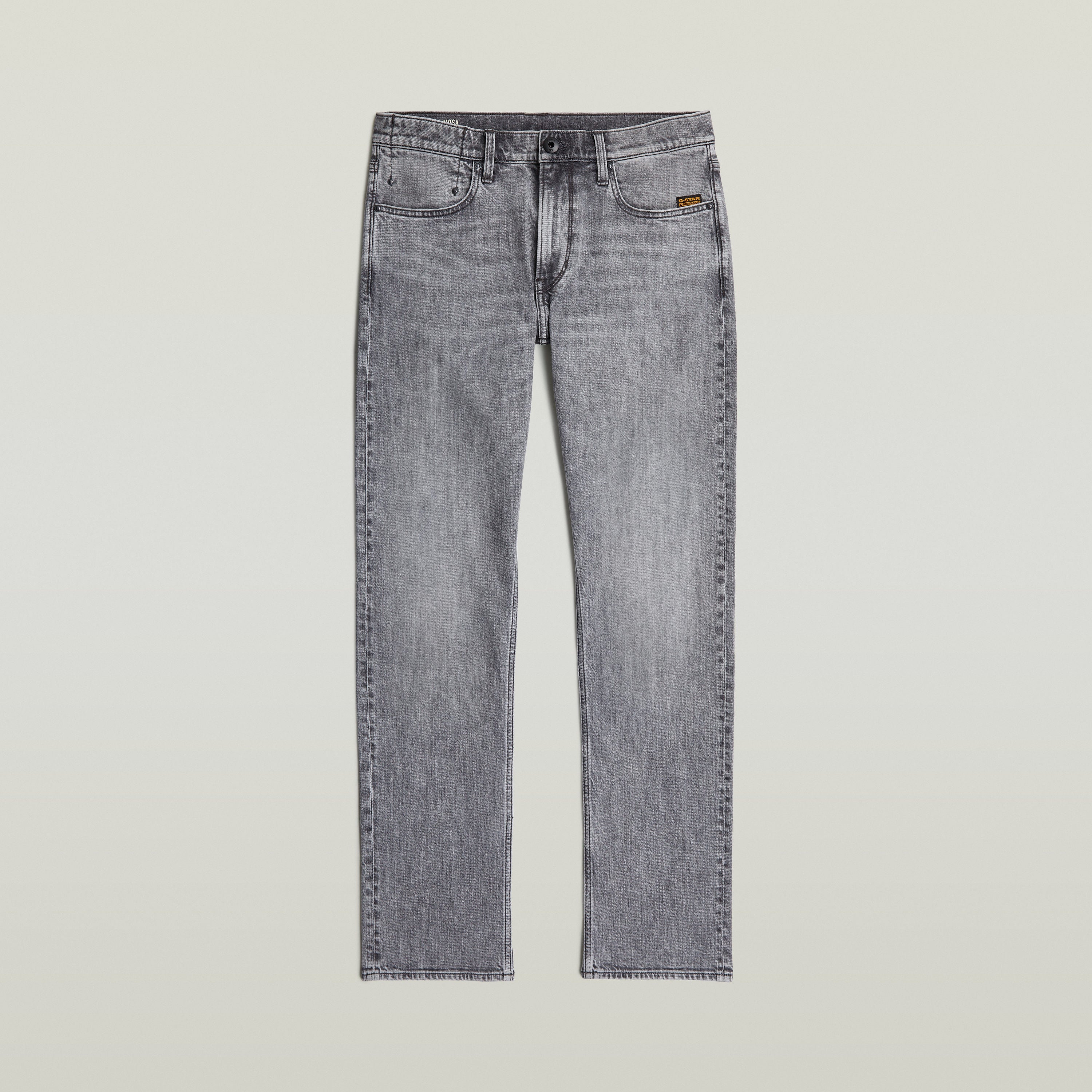 Mosa straight jeans in grey with a slim leg design and classic five-pocket construction.
