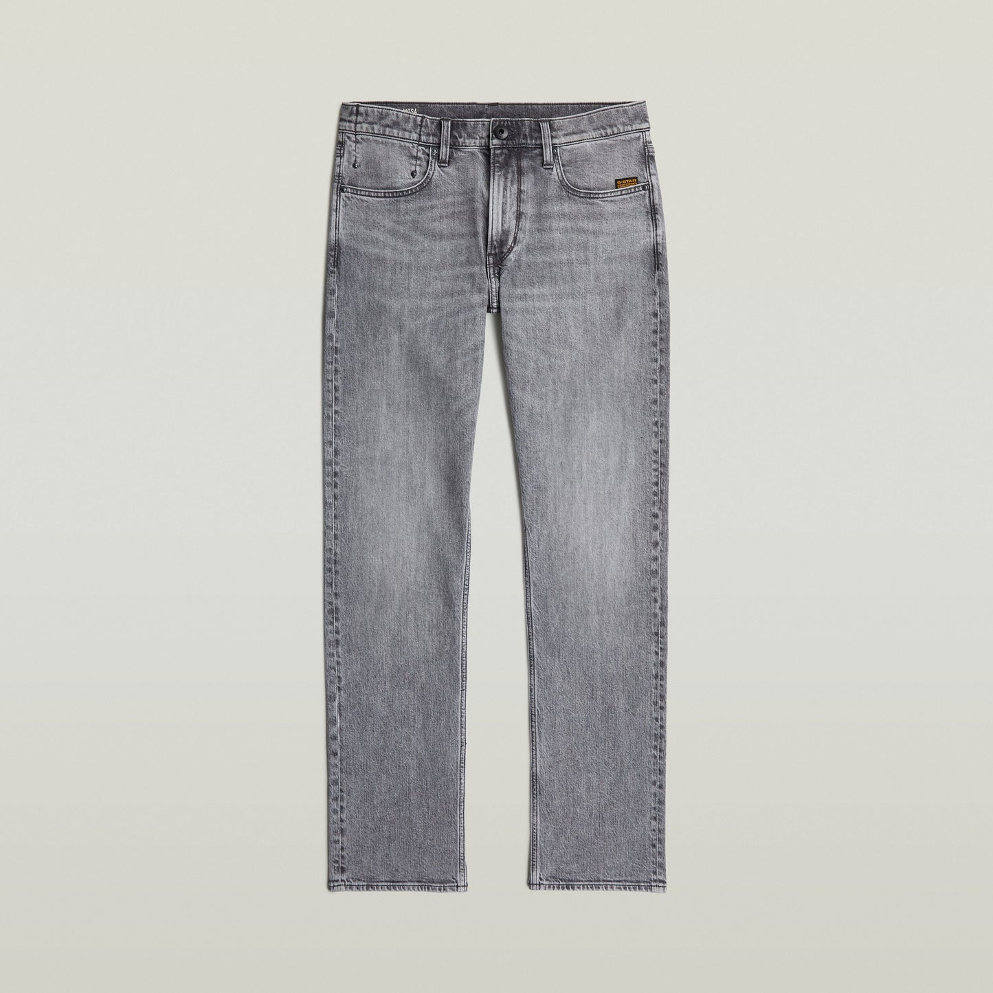 Mosa straight jeans in grey with a slim leg design and classic five-pocket construction.
