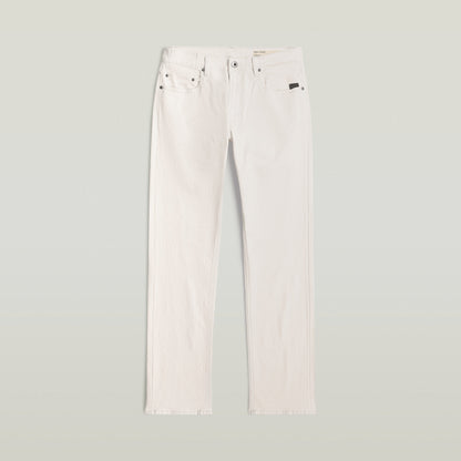 Mosa straight jeans en color blanco con pierna estrecha y construcción clásica de cinco bolsillos.