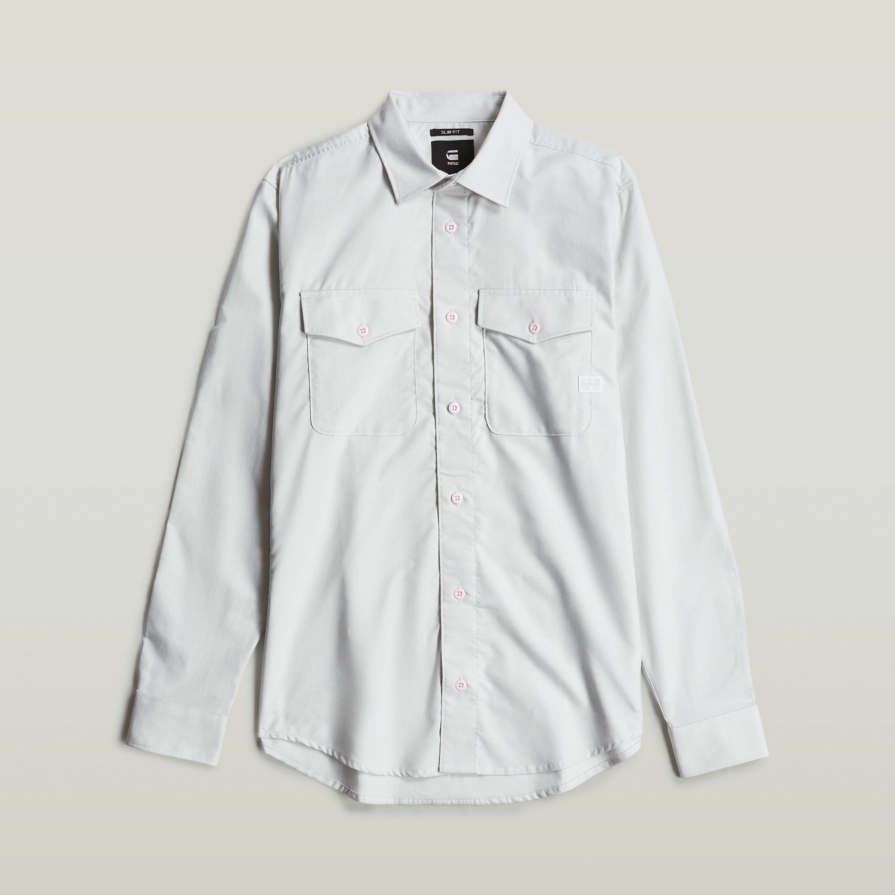 Camisa Marine Slim ajuste, camisa de corte ajustado con puños y bolsillos, 100% algodón, color multi.