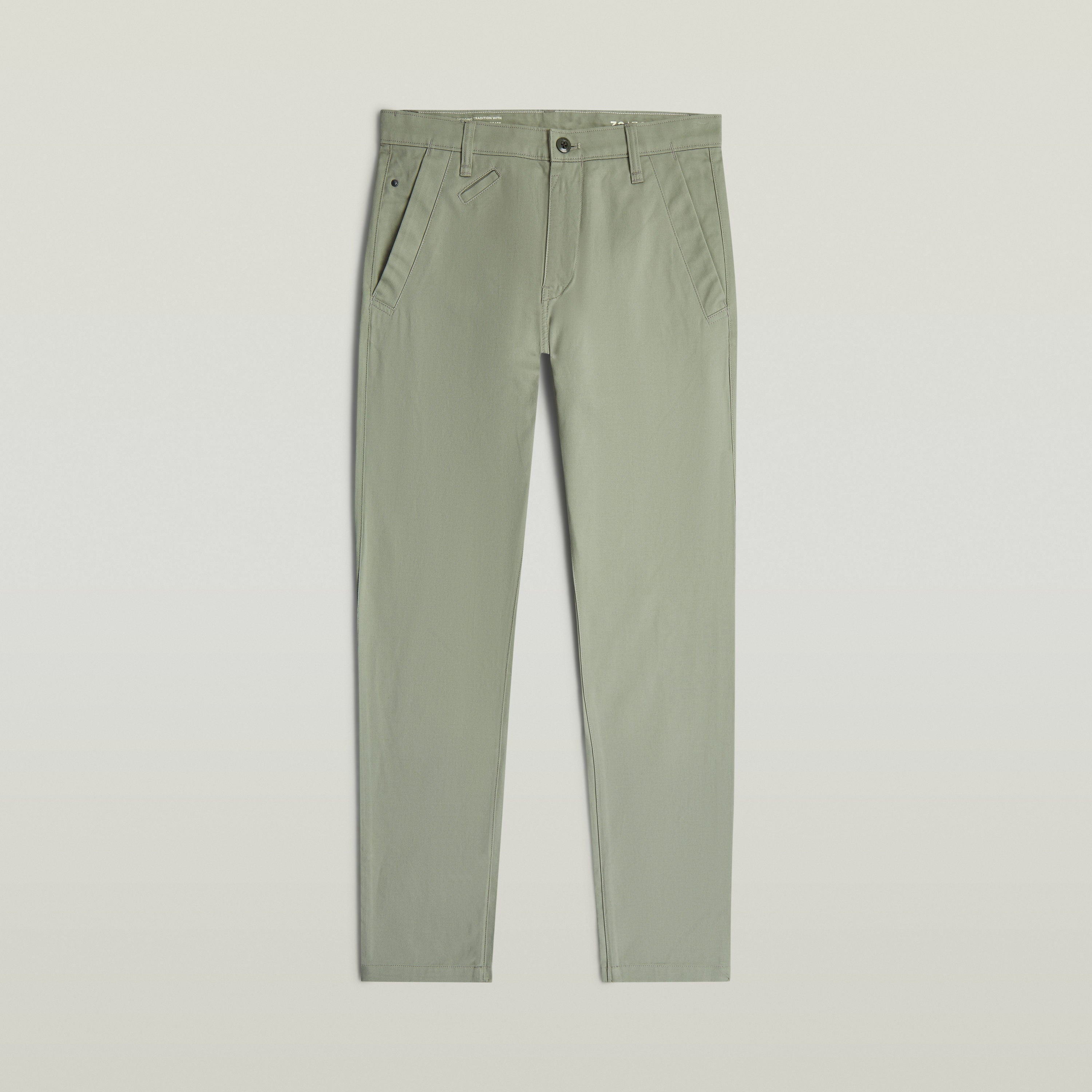 Bronson 3.0 slim fit chino pants in light green color with a tailored fit and multiple pockets.