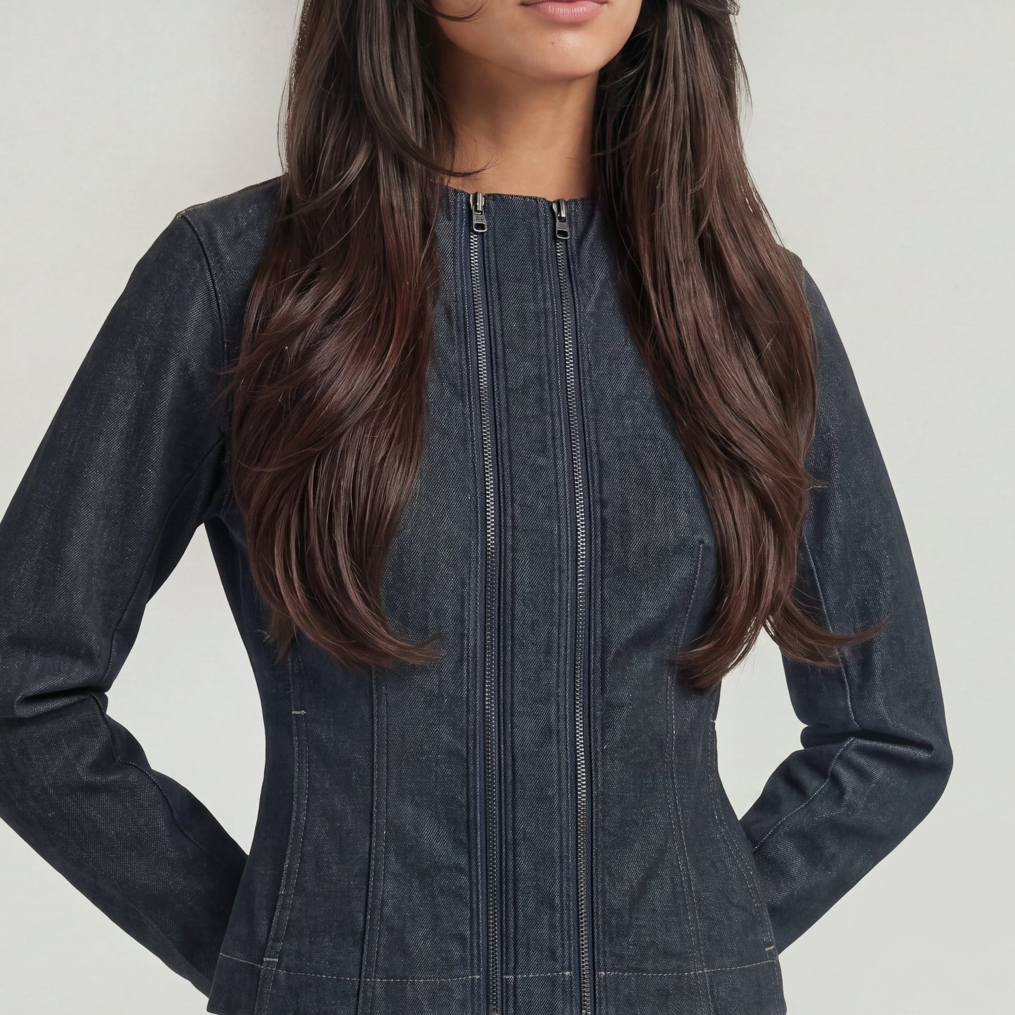 Chaqueta Double Zip Neo Raw Slim