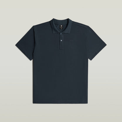 Polo Core Regular, azul oscuro, eco-friendly polo shirt, cuello de polo clásico, 100% algodón ecológico.