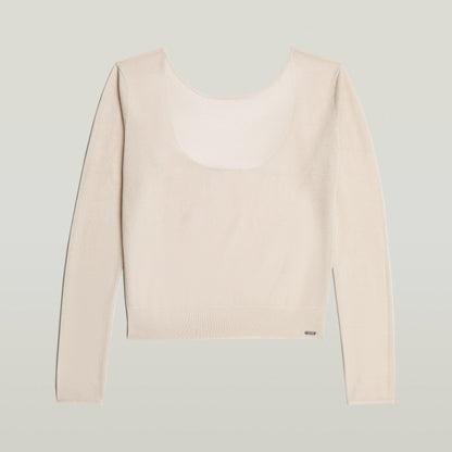 Jersey Sheer Summer El Sheer Summer Knit tiene fit regular, manga larga y un diseño liviano, ideal para usar en capas.