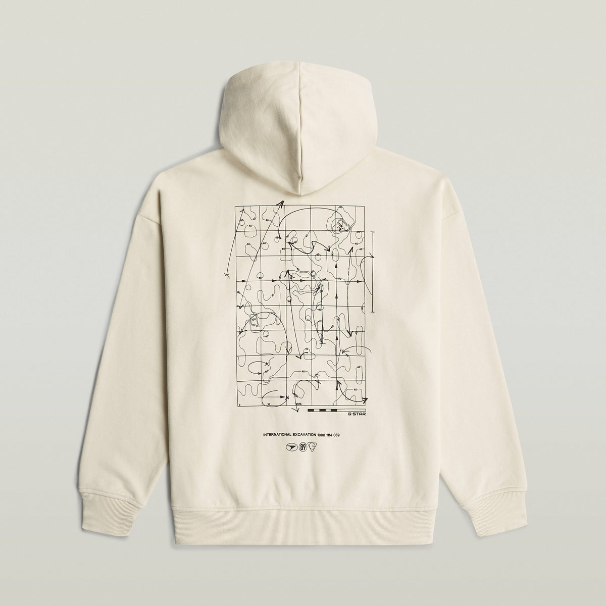 Sudadera Back Graphic Loose con Capucha y Cremallera El Back Graphic Loose Hooded Zip Sweater tiene fit holgado con capucha y cierre de cremallera, para un estilo relajado y casual.
