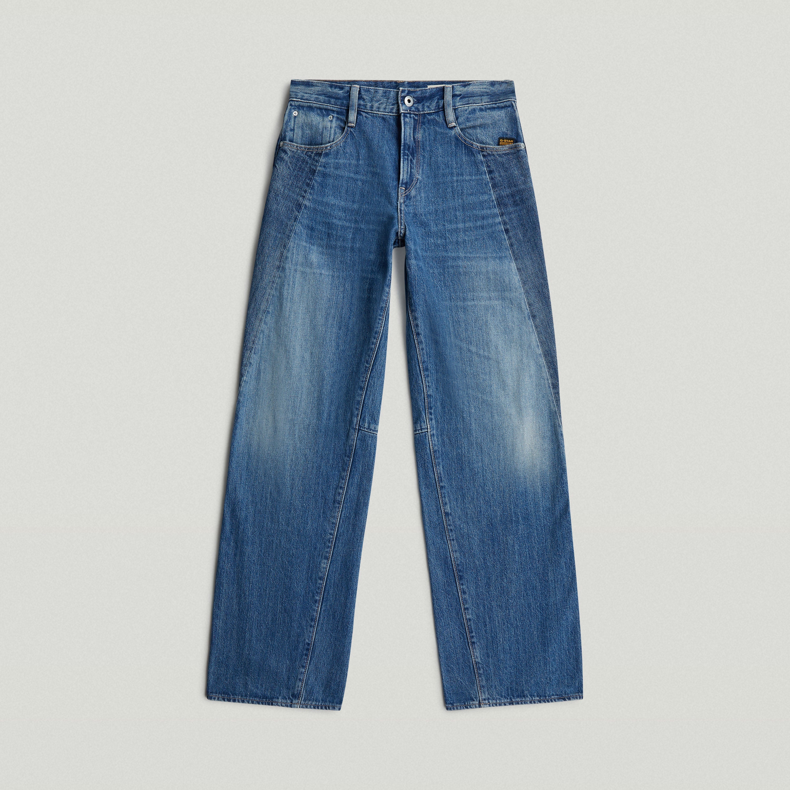 Jeans Contor Two-Tone Loose, una opción moderna de two-tone loose fit jeans con ajuste relajado y diseño de paneles en contraste.