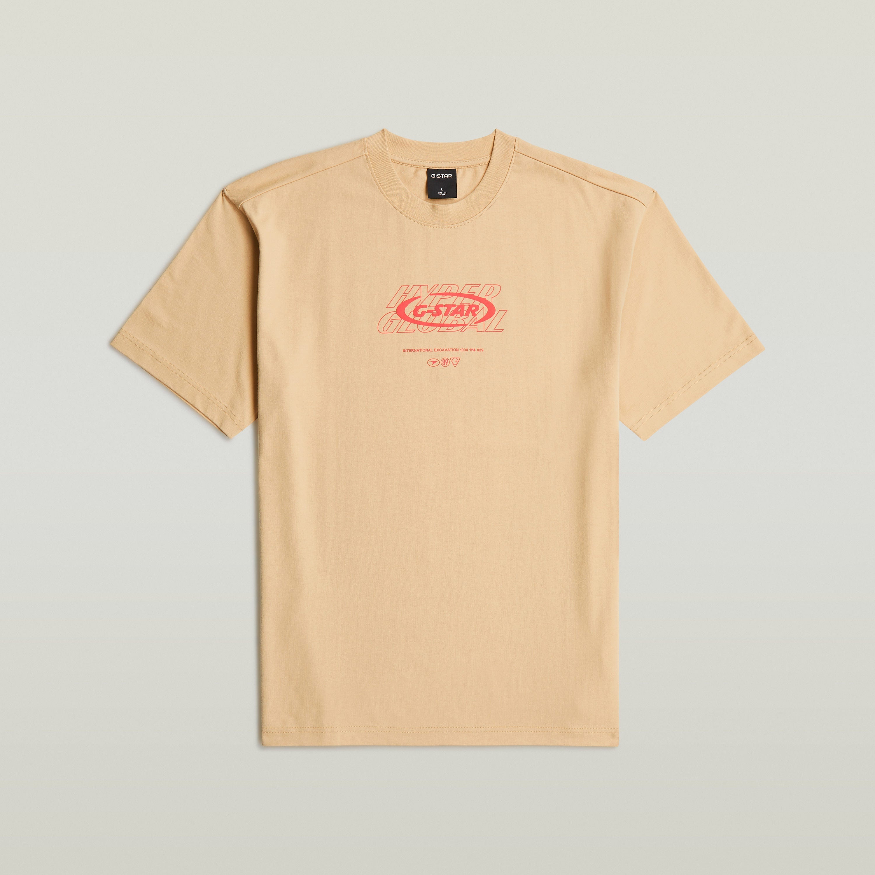 Camiseta Hyper Graphic Relaxed, 100% algodón, diseño informal, relaxed graphic t-shirt en color beige.
