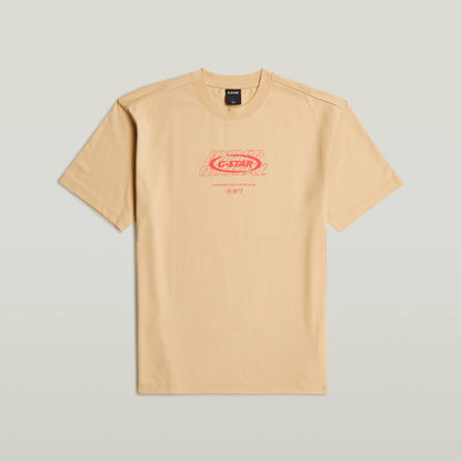 Camiseta Hyper Graphic Relaxed, 100% algodón, diseño informal, relaxed graphic t-shirt en color beige.