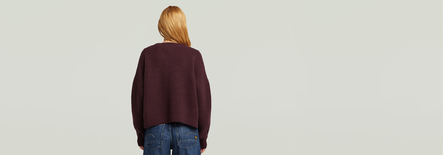 Cable Cropped Cardi Knit
