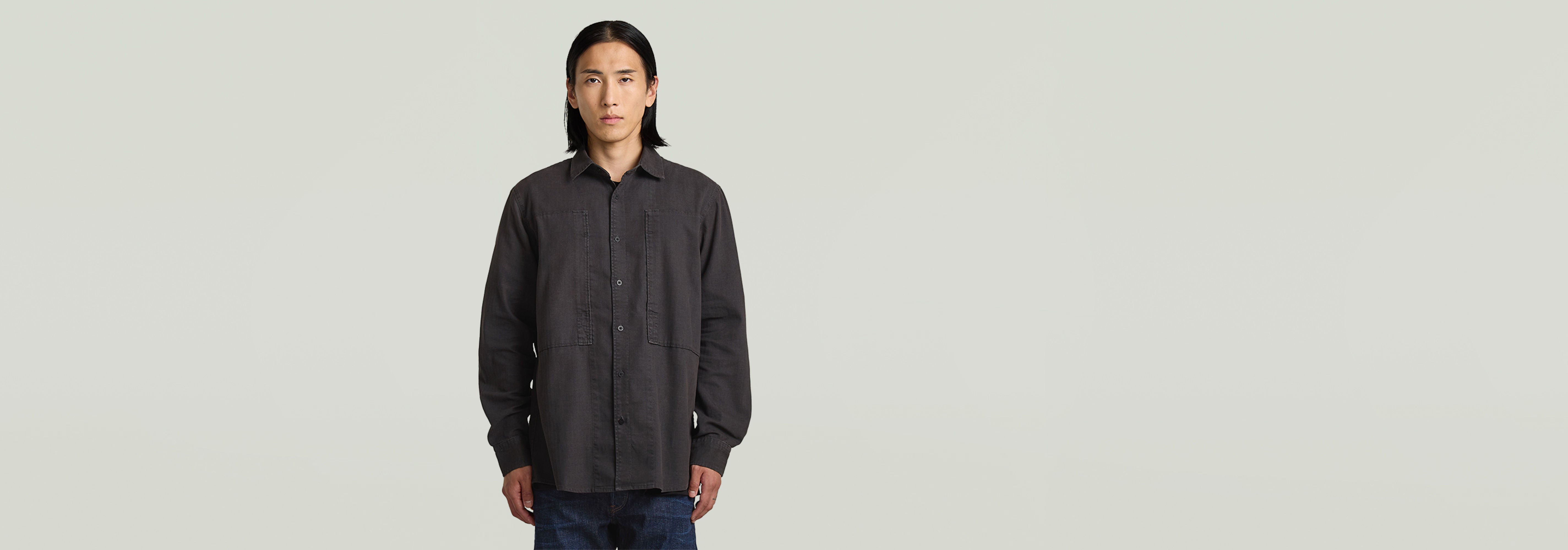 Camisa Panelled Pocket Regular
