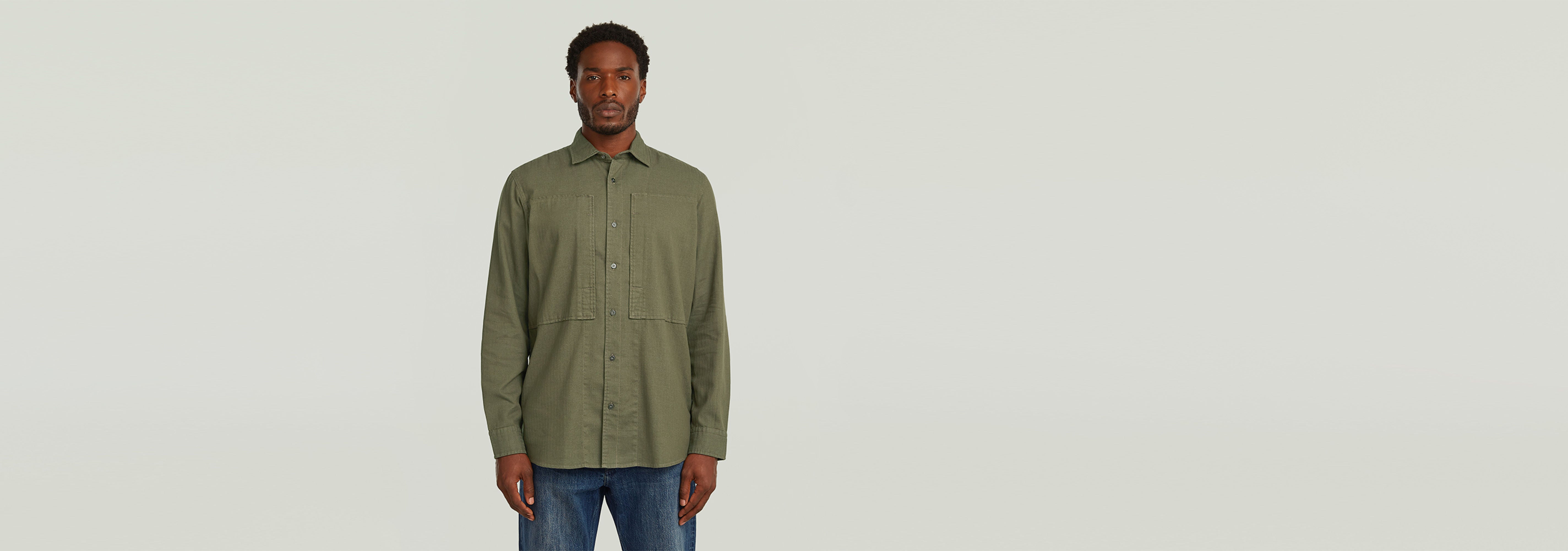 Camisa Panelled Pocket Regular