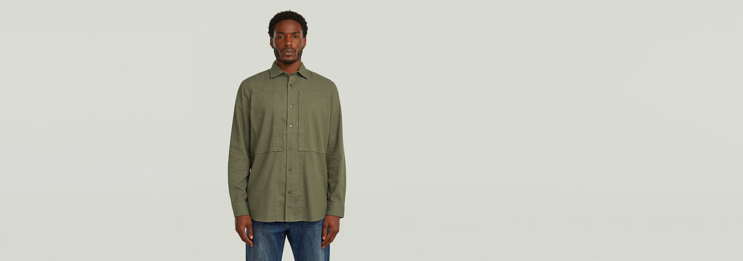 Camisa Panelled Pocket Regular