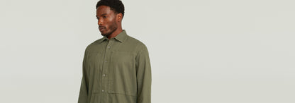 Camisa Panelled Pocket Regular