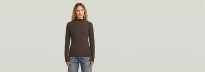 Camiseta A-Line Slim Rib Mock