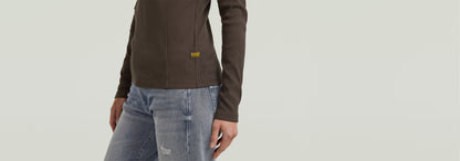 Camiseta A-Line Slim Rib Mock