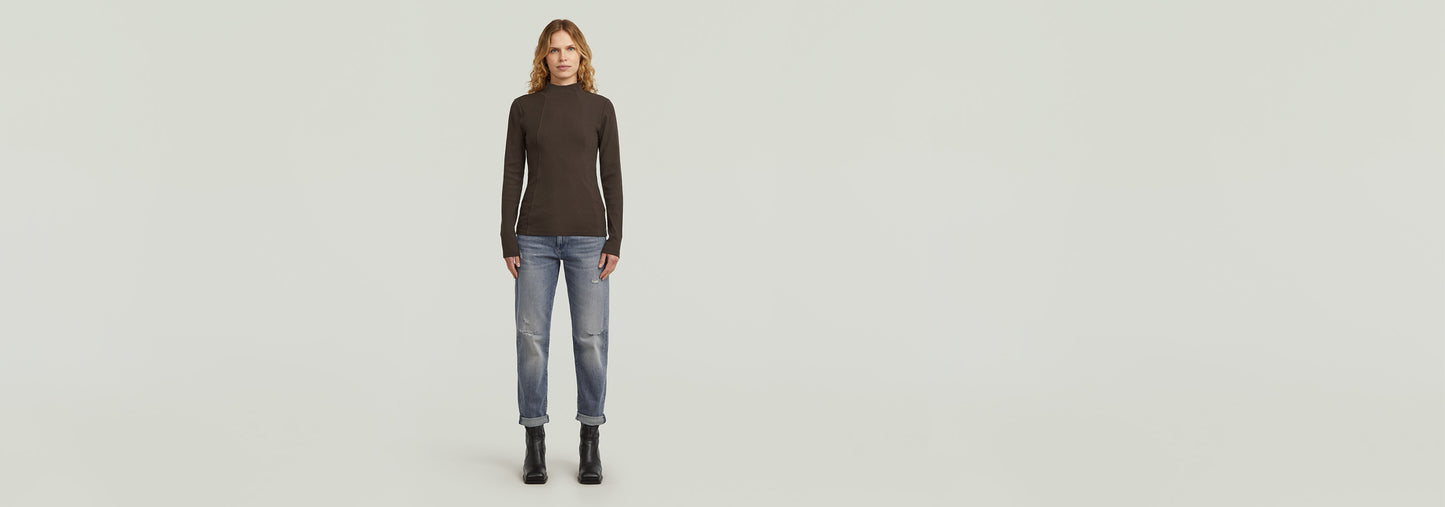 Camiseta A-Line Slim Rib Mock