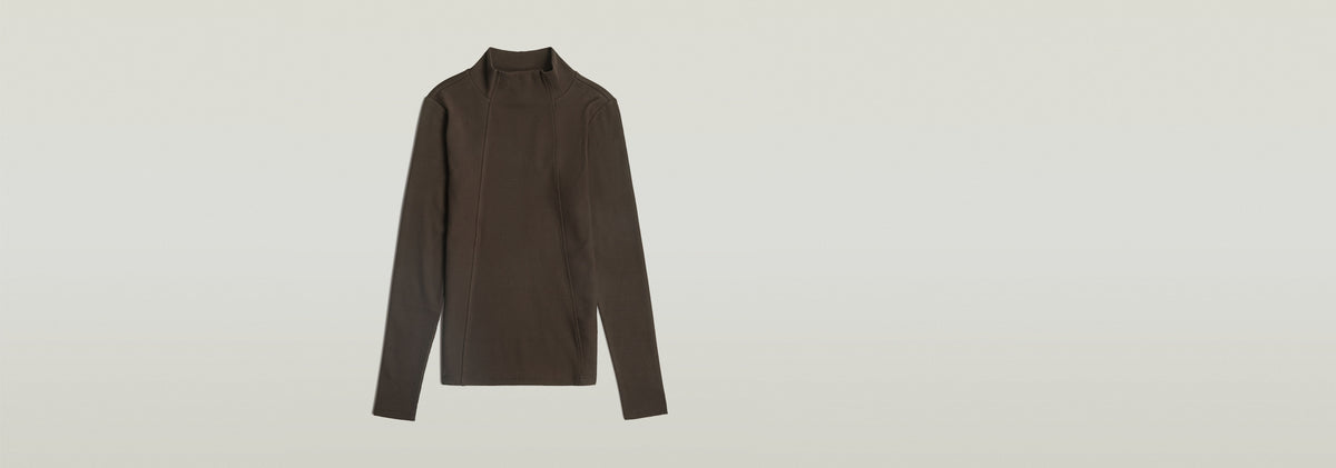 Camiseta A-Line Slim Rib Mock