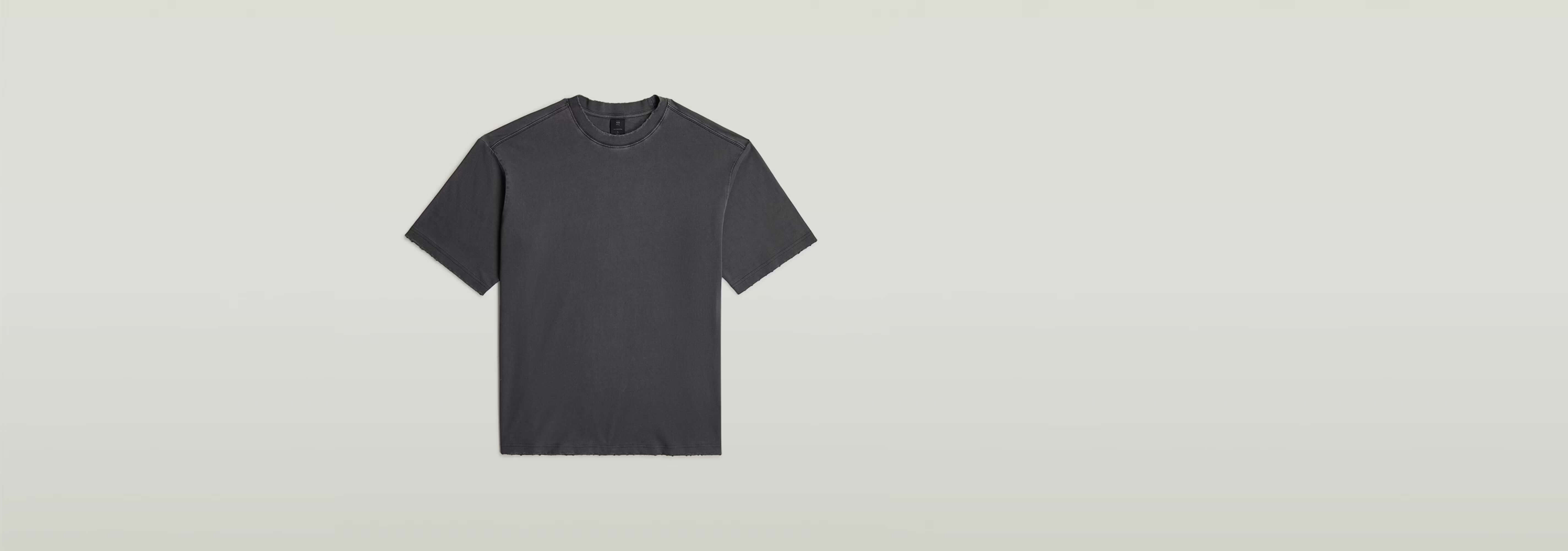 Camiseta Back Graphic Loose de algodón ecológico en color gris con corte suelto y escote redondo.