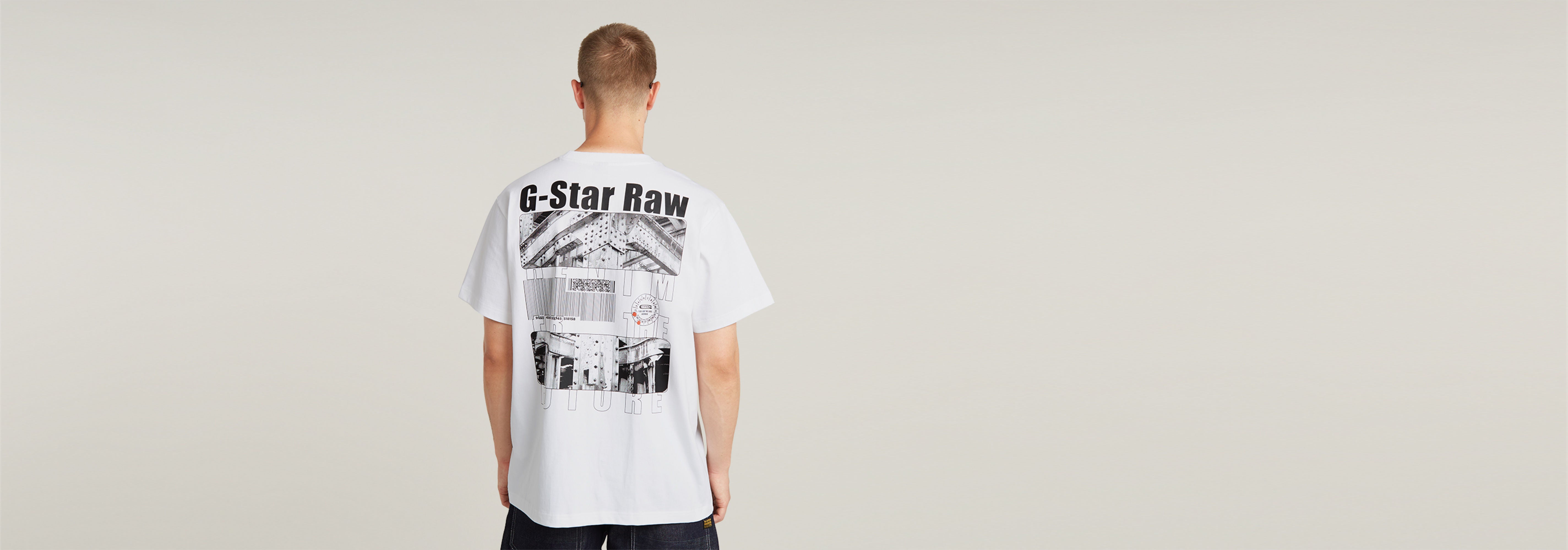 Camiseta Barcode Back Graphic Loose