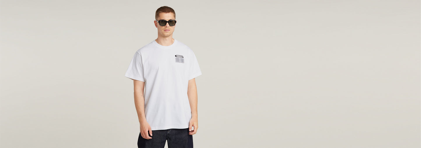 Camiseta Barcode Back Graphic Loose