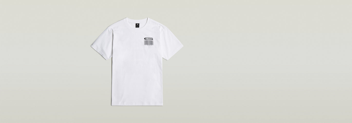 Camiseta Barcode Back Graphic Loose