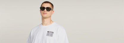 Camiseta Barcode Back Graphic Loose
