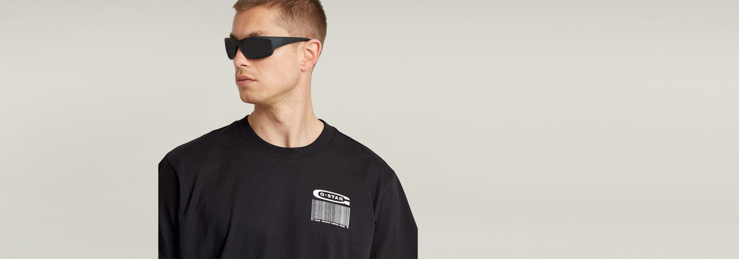 Camiseta Barcode Back Graphic Loose