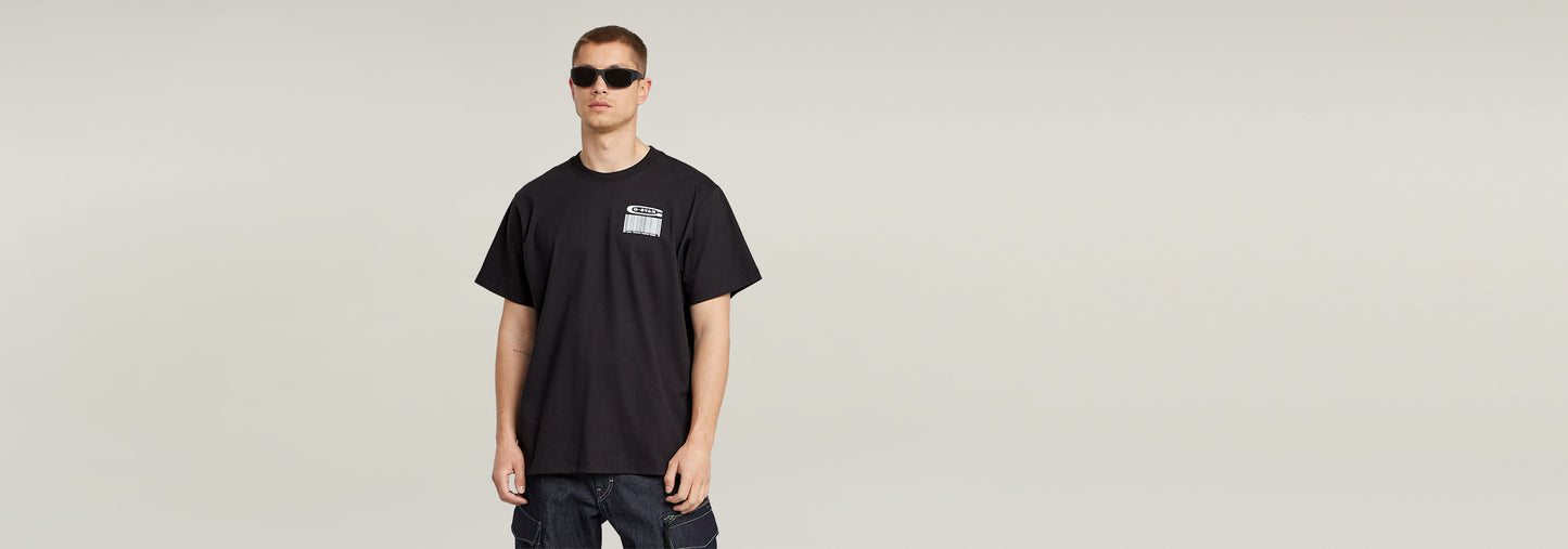 Camiseta Barcode Back Graphic Loose