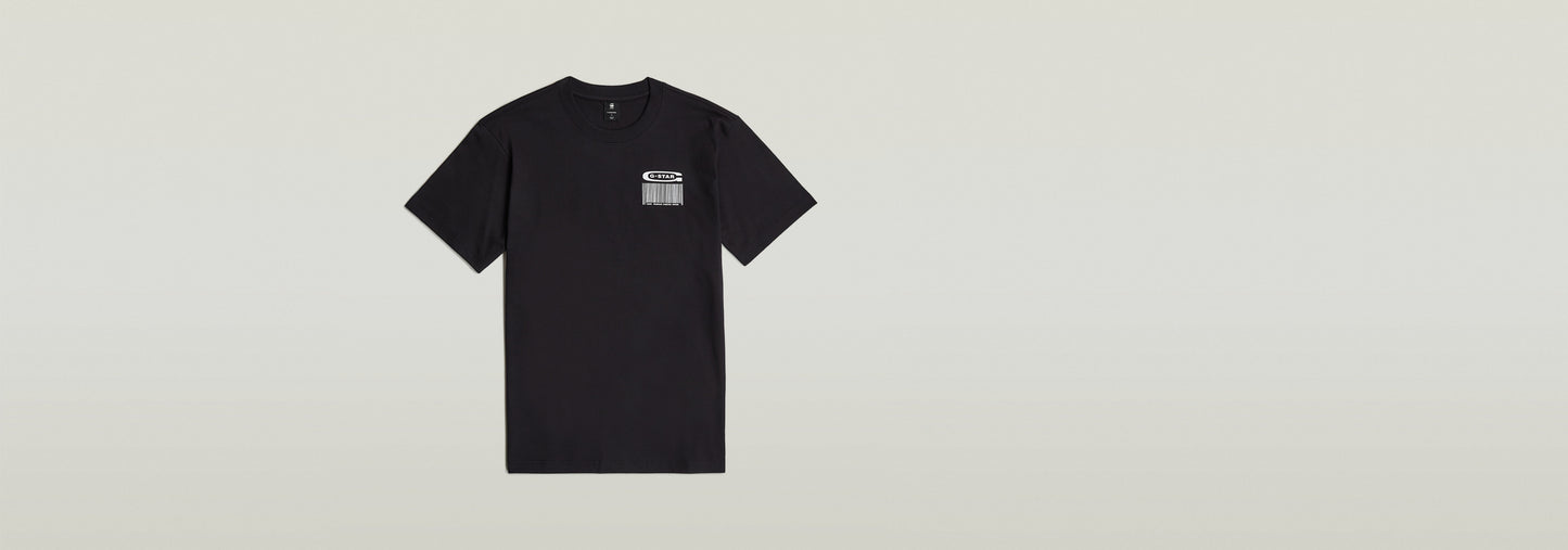 Camiseta Barcode Back Graphic Loose